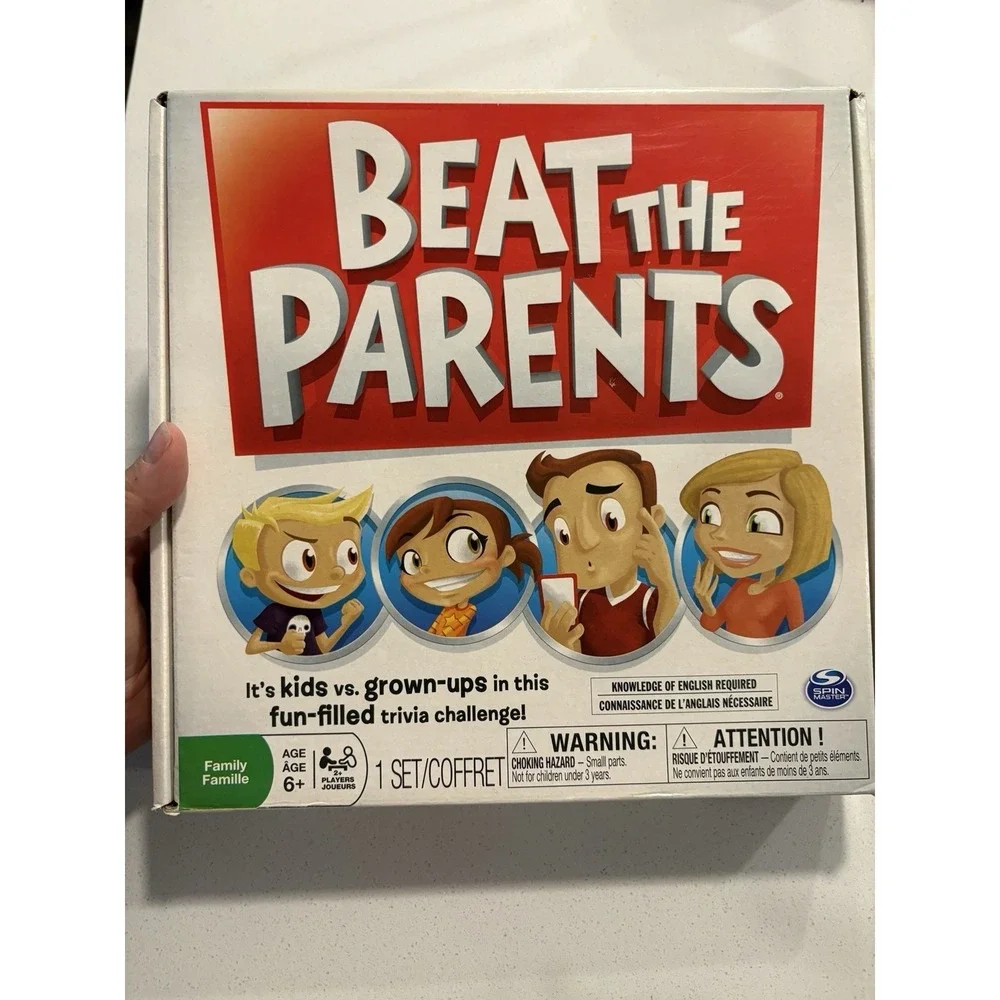 Beat The Parents Board Game Spin Master Kids vs Grown-Ups Trivia - Complete